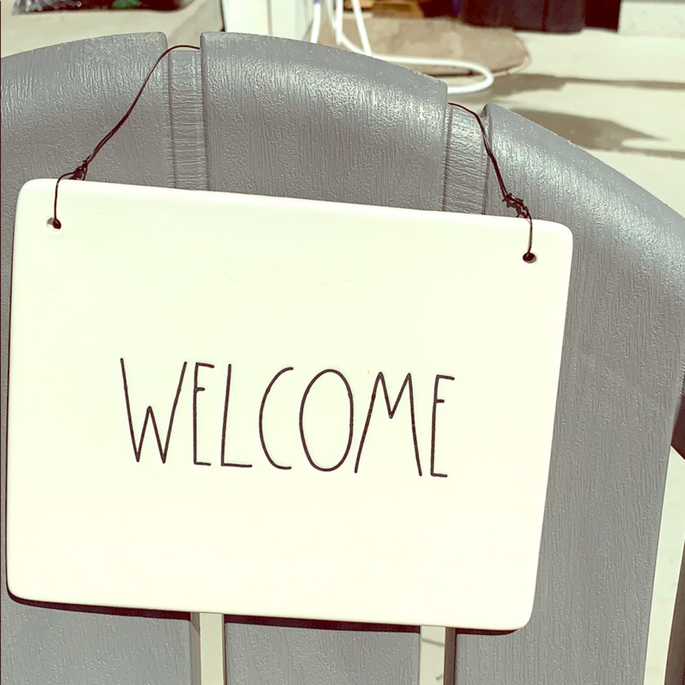 Rae Dunn welcome sign